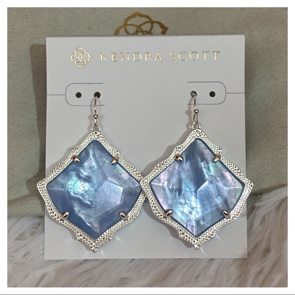 Kendra Scott Jewelry - NWT Kirsten Bright Silver Drop Earrings - Sky Blue